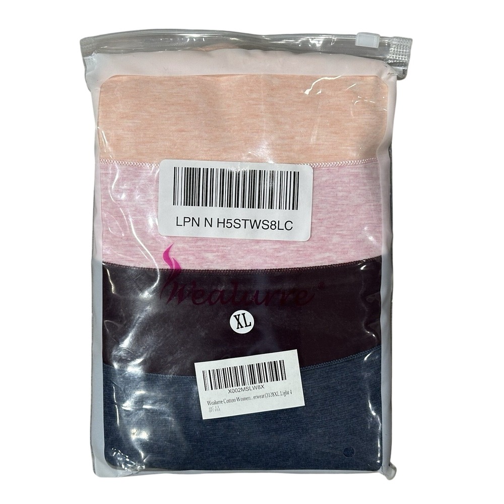 Wealurre Breathable‎ Seamless Panties Underwear 4 Pack X Large New Style #3128